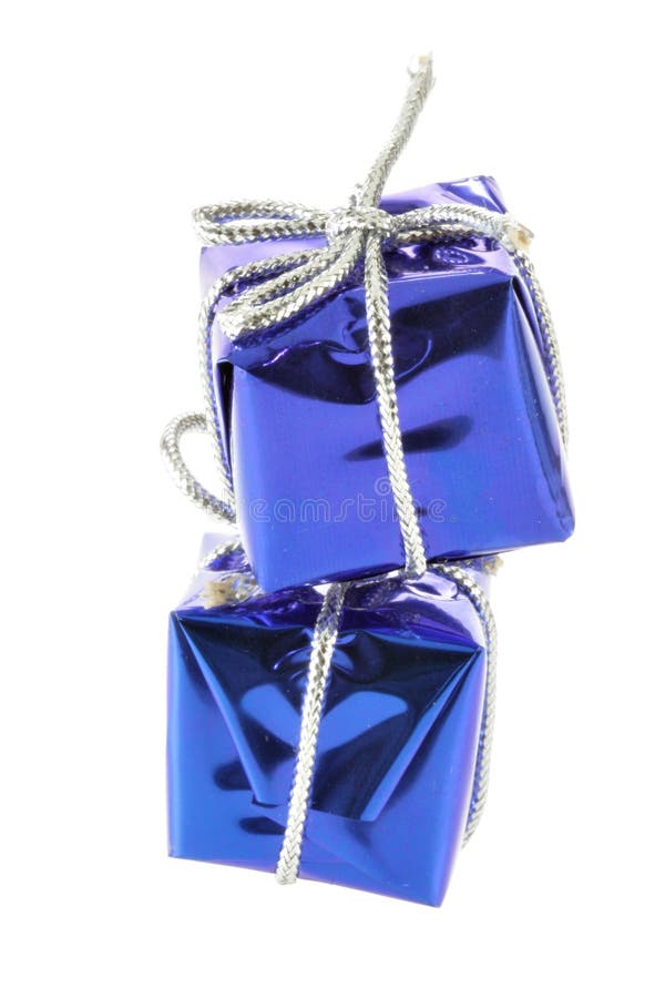 Two Blue Gift Boxes Picture. Image 3797815