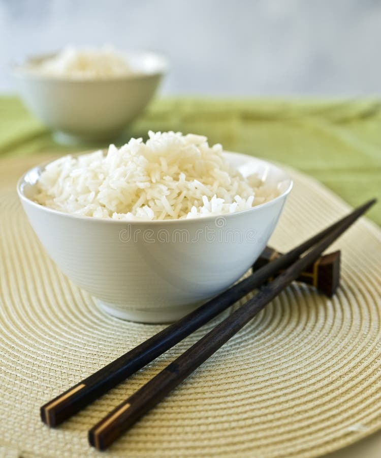 Two bowls of rice stock image. Image of boiled, china 6975715