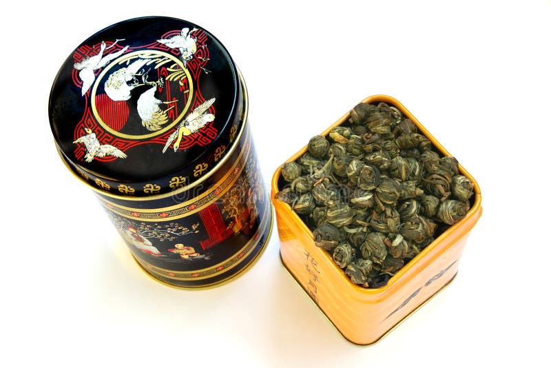 Two Boxes With The Chinese Green Tea Picture. Image 8857713