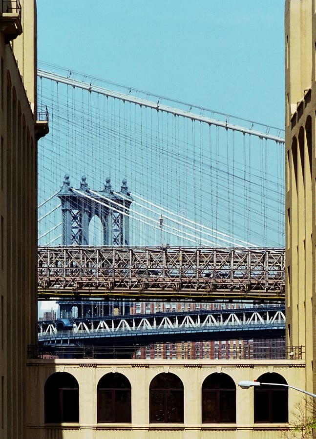 Two Bridges New York USA stock photo. Image of scene, twin 5024608