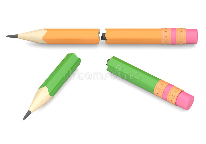 Two Broken Pencils Stock Illustrations 3 Two Broken Pencils Stock Illustrations, Vectors