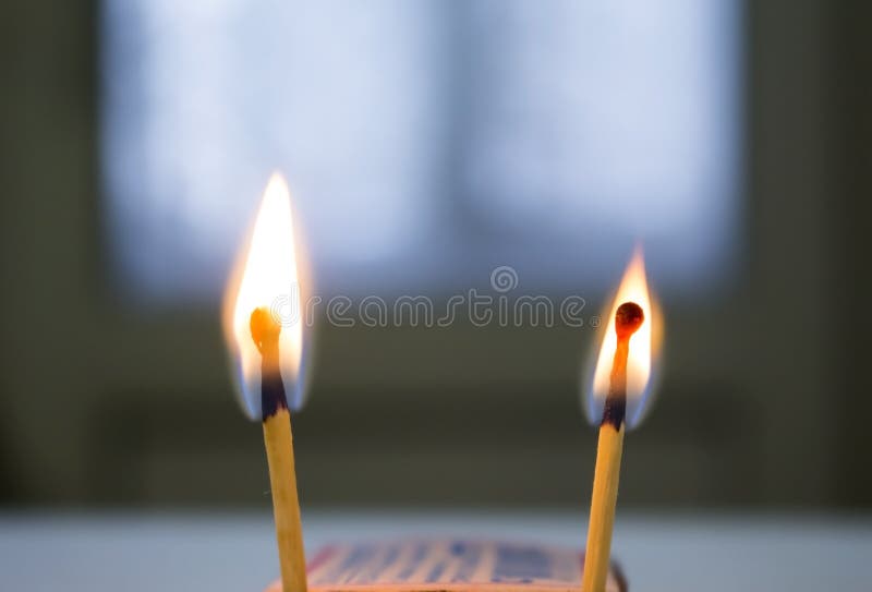 Two burning matches stock photo. Image of ignite, matches 36784442
