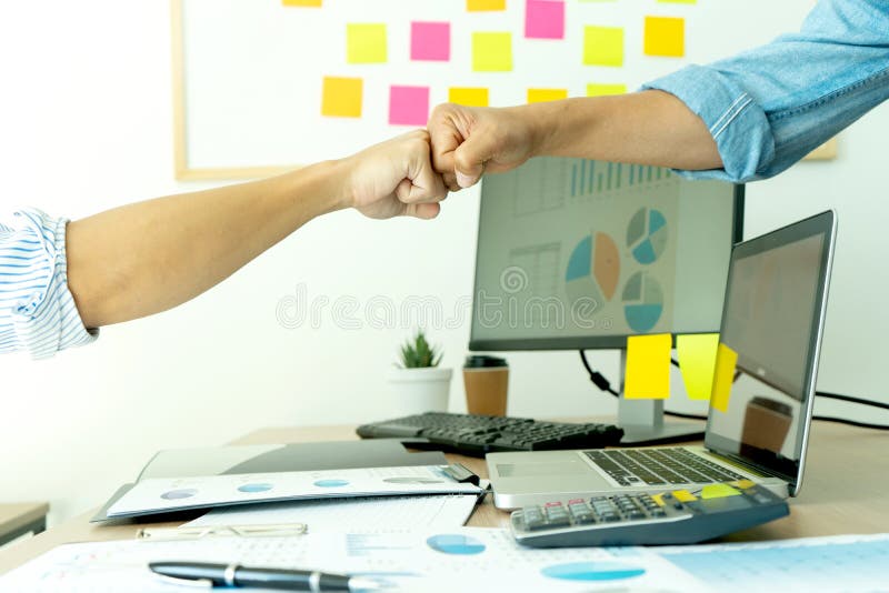 two business man use hand to fist bump royalty free stock photos two business man use hand to fist bump royalty free stock photos