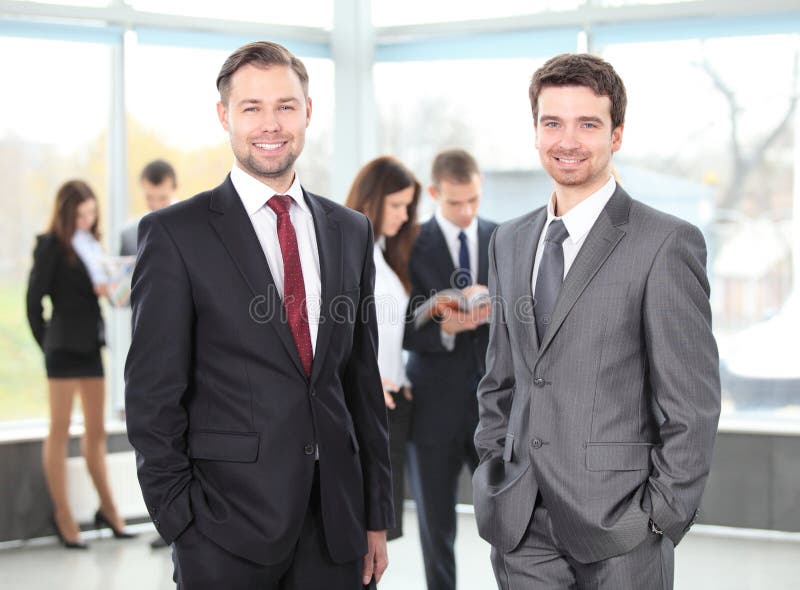 Two business men working together stock photos Two business men working together stock photos