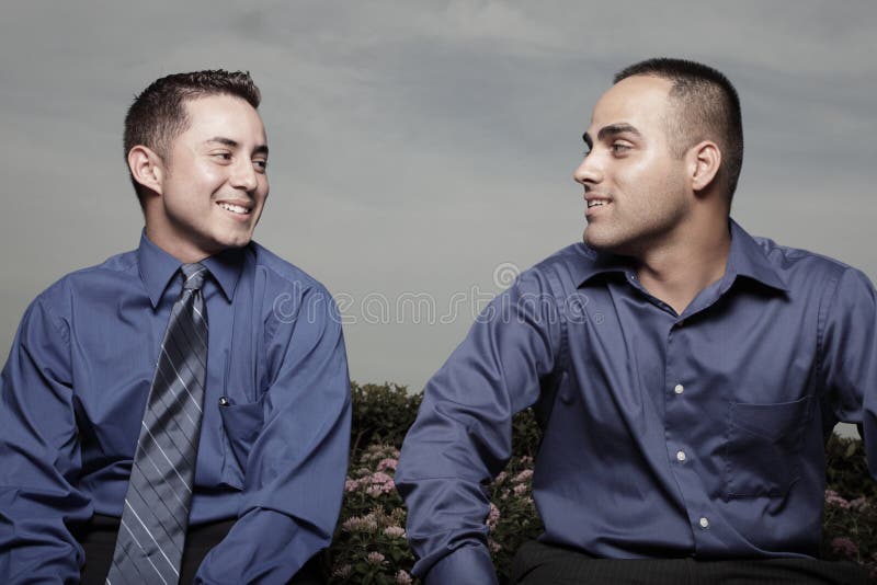 Two businessmen looking at each other stock photography Two businessmen looking at each other stock photography
