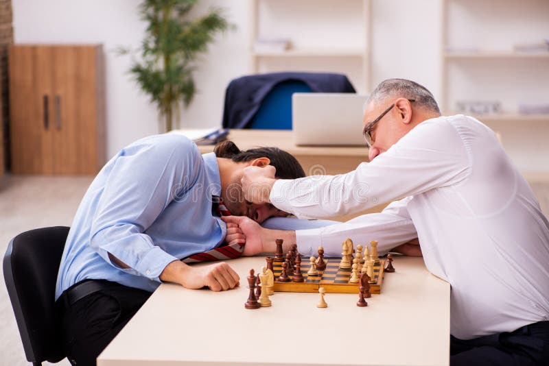 Man Plays Chess Against Himself Stock Photo 153490118