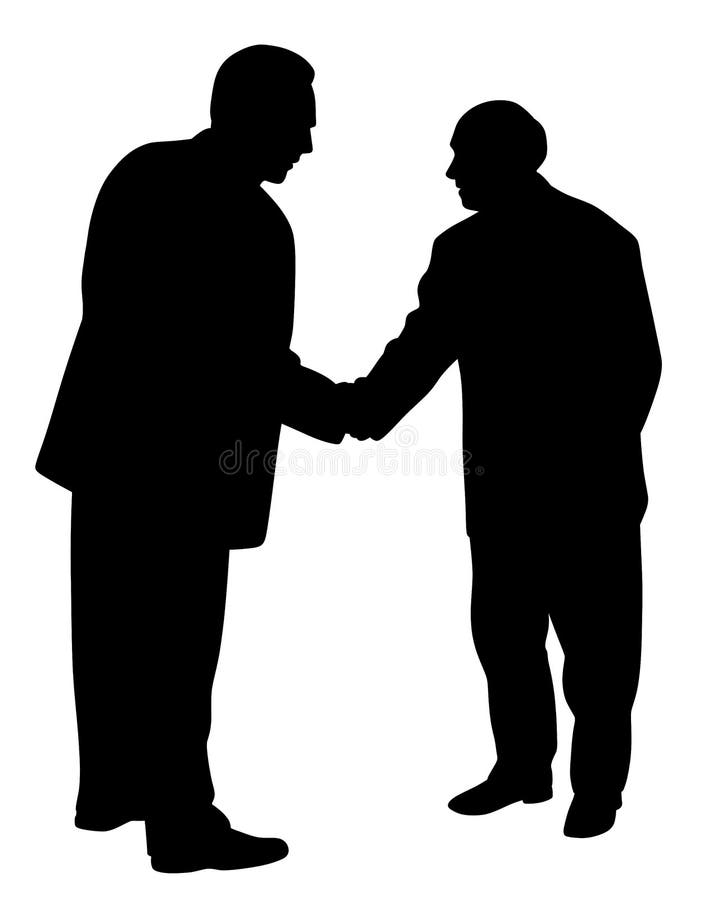 Two Businessmen Shaking Hands Stock Vector - Illustration of background ...