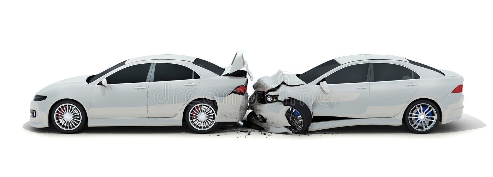 Premium Vector  Illustration showing car crash with two people standing  near the cars