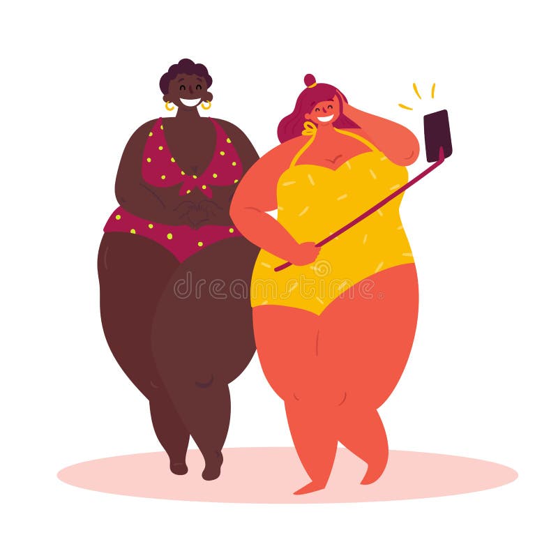 Two Cartoon Fat Girl Take Selfie, White Background Stock Vector - Illustration of selfshot, positive: 152704955 Two Cartoon Fat Girl Take Selfie, White Background Stock Vector - Illustration of selfshot, positive: 152704955