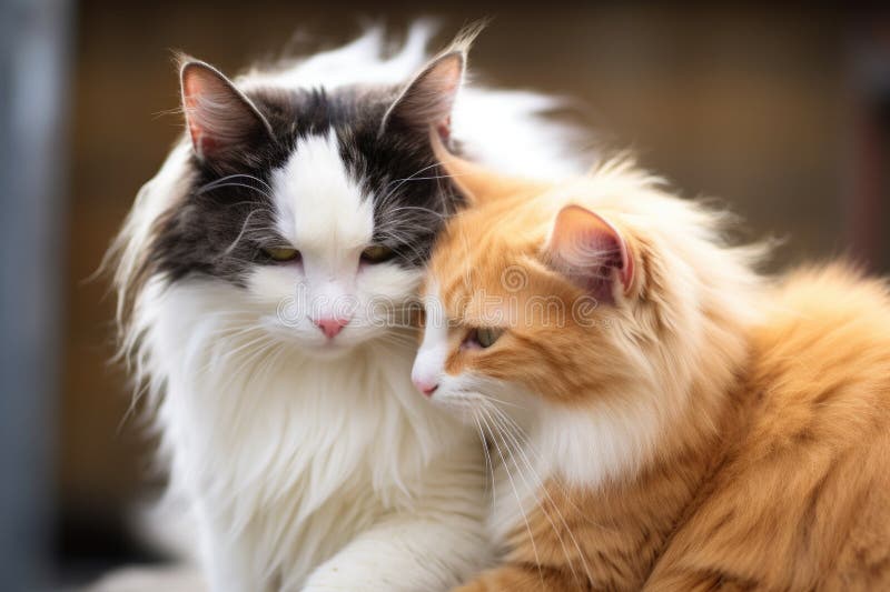 Cats Grooming Each Other Stock Photos Free & RoyaltyFree Stock