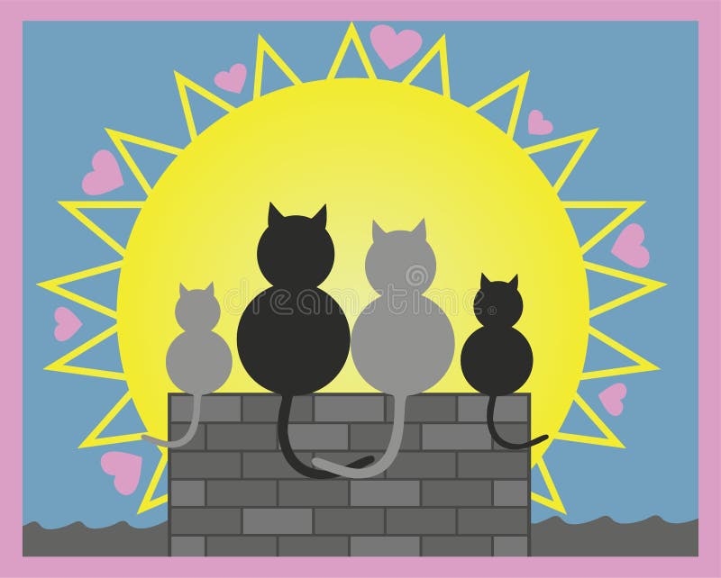 Two cats on the moon 13430417 Vector Art at Vecteezy