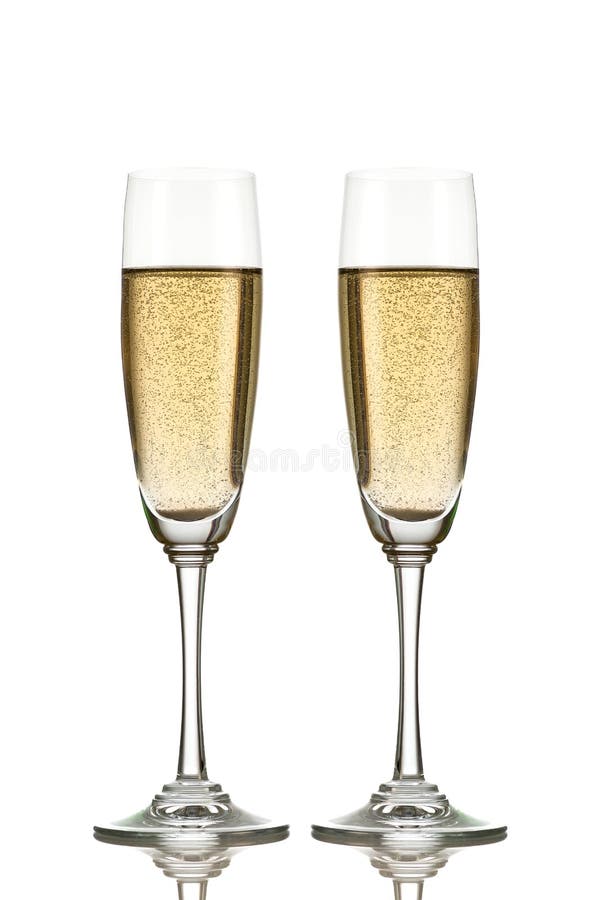 Two champagne glasses stock image. Image of glass, liquid 35456081