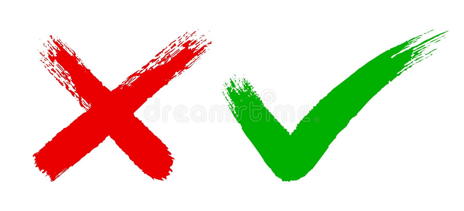 Check And Cross Symbols Stock Photo, Royalty-Free