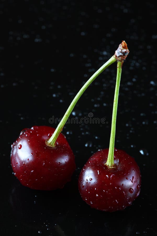 722 Two Cherries Black Background Photos Free & RoyaltyFree Stock
