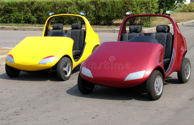 Two child cars stock photo. Image of young, automobile 22704852