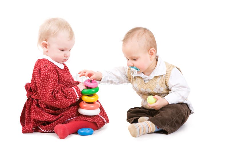 Two children play together