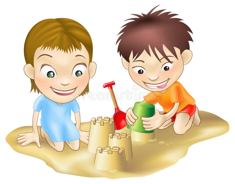 Two Children Play Sand Stock Illustrations – 139 Two Children Play Sand  Stock Illustrations, Vectors & Clipart - Dreamstime