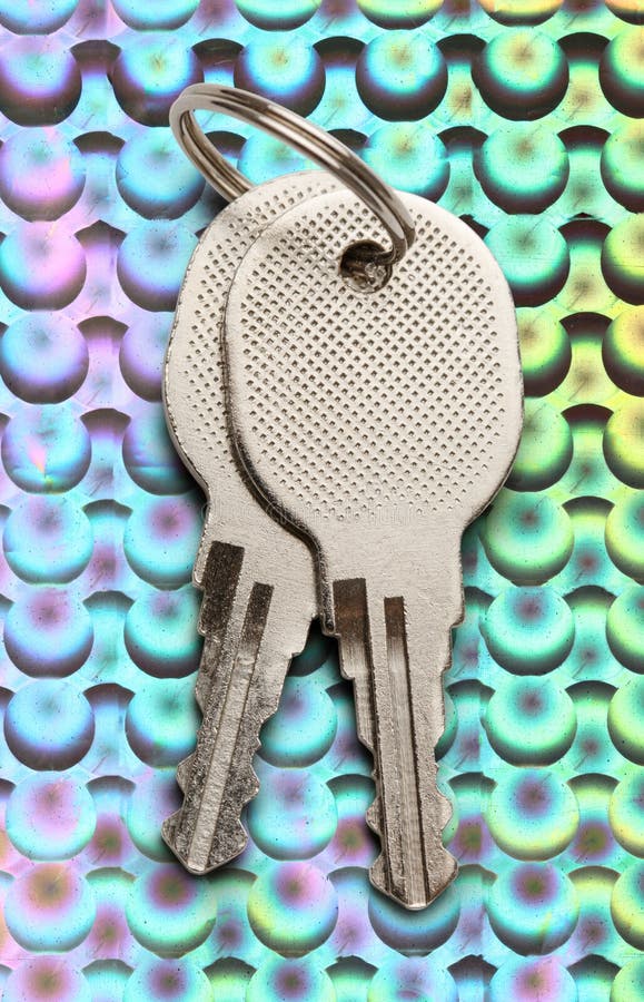 A Set of Chrome Keys for Car Service and Repair Stock Image Image of