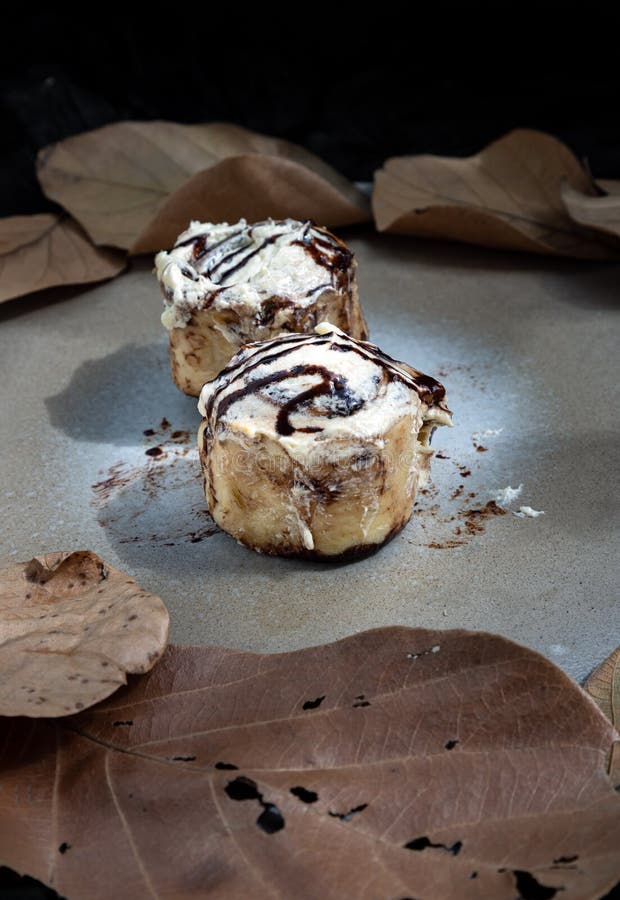 Chocobon (Soft chocolate bun) topped with rich cream cheese