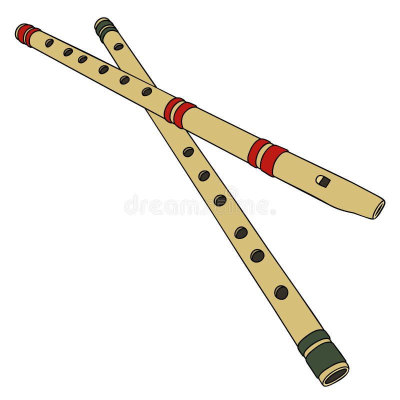 Old bamboo flute stock vector. Illustration of indian 83659211