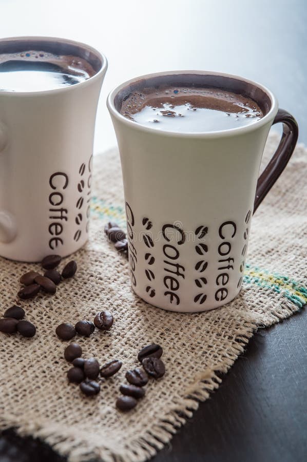 Two coffee cups stock image. Image of copy, studio, java 36115717