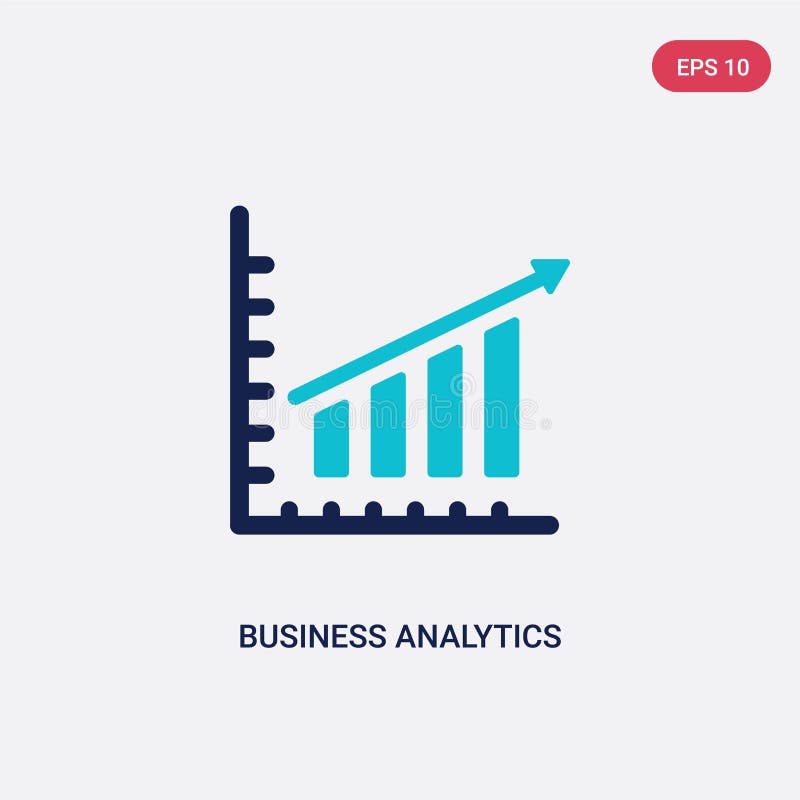 Two color business analytics graphics vector icon from business and analytics concept. isolated blue business analytics graphics royalty free illustration