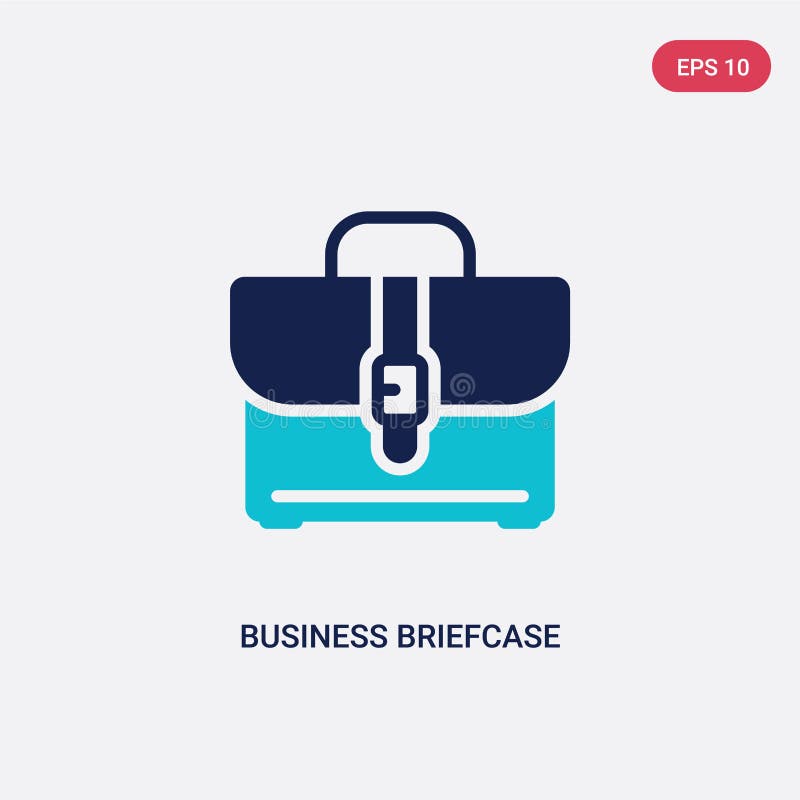 Two color business briefcase vector icon from business concept. isolated blue business briefcase vector sign symbol can be use for