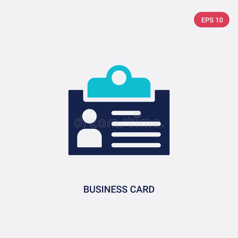 Two color business card vector icon from business and analytics concept. isolated blue business card vector sign symbol can be use royalty free illustration