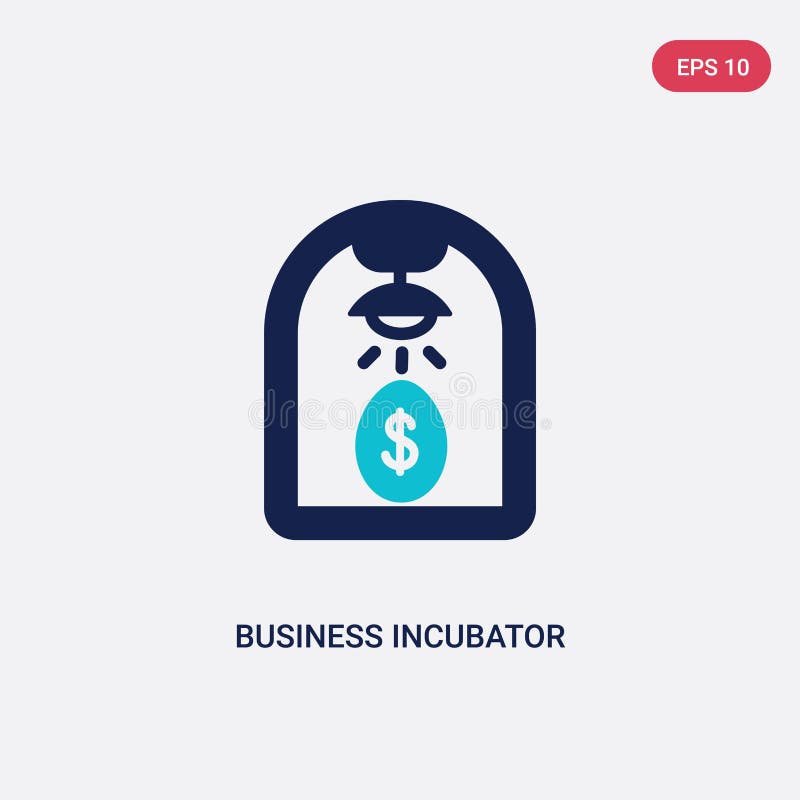 Two color business incubator vector icon from general-1 concept. isolated blue business incubator vector sign symbol can be use stock illustration