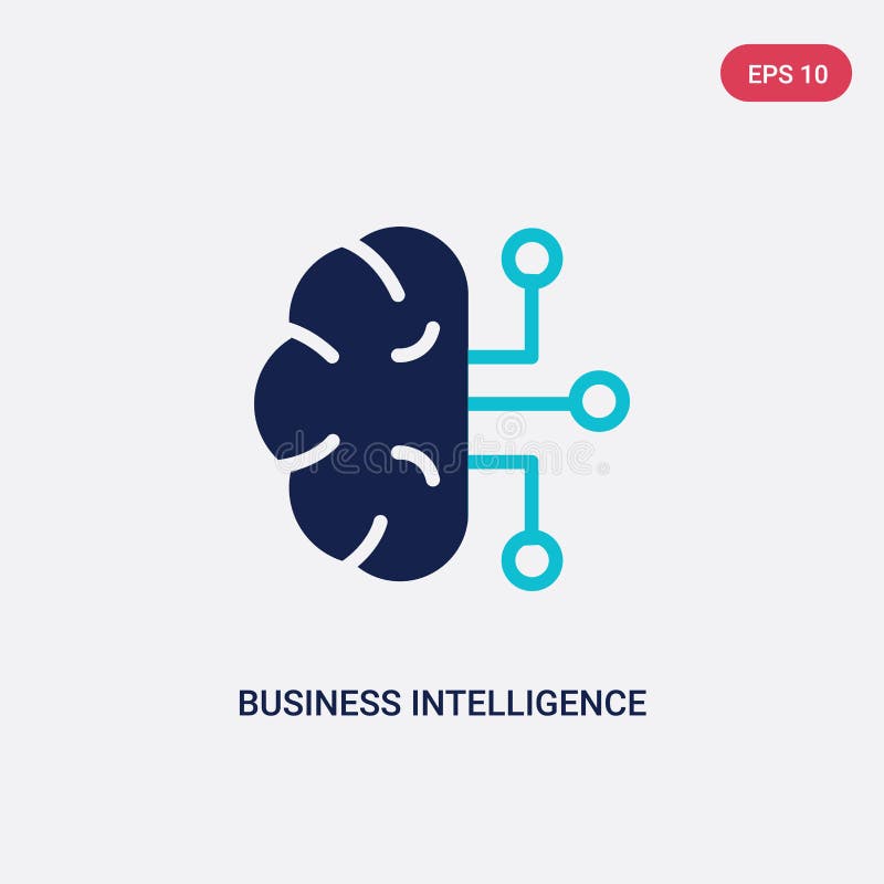 Two color business intelligence vector icon from general-1 concept. isolated blue business intelligence vector sign symbol can be stock illustration