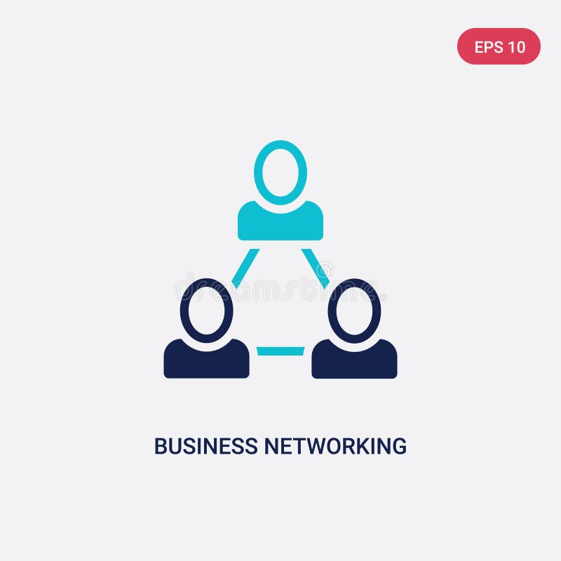 Two color business networking vector icon from general-1 concept. isolated blue business networking vector sign symbol can be use royalty free illustration