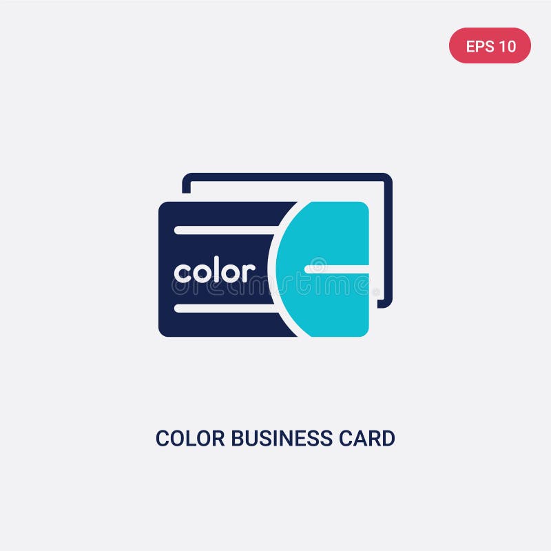 Two color color business card vector icon from business concept. isolated blue color business card vector sign symbol can be use royalty free illustration