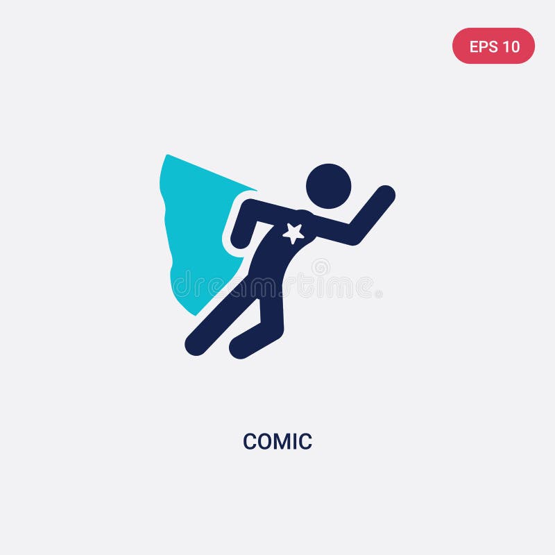 two color comic vector icon from activity and hobbies concept. isolated blue comic vector sign symbol can be use for web, mobile royalty free illustration two color comic vector icon from activity and hobbies concept. isolated blue comic vector sign symbol can be use for web, mobile royalty free illustration