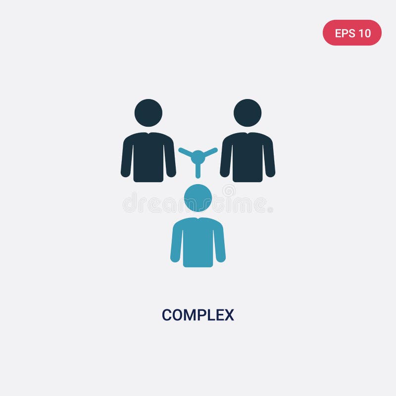 Two color complex vector icon from people concept. isolated blue complex vector sign symbol can be use for web, mobile and logo. vector illustration