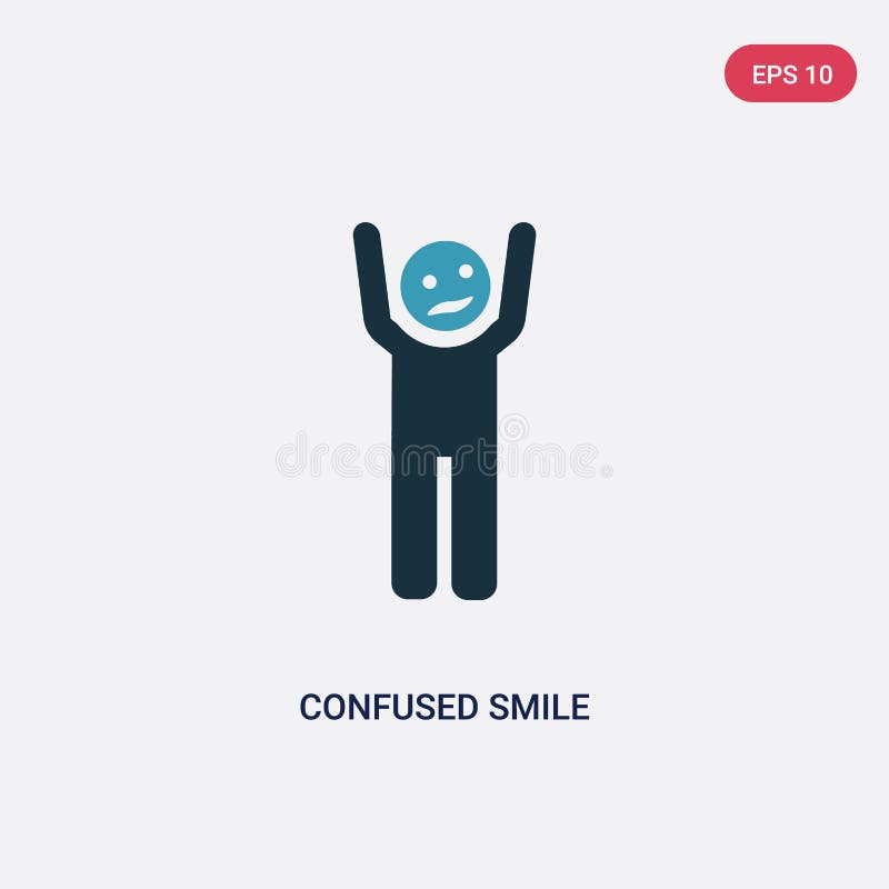 Two color confused smile vector icon from people concept. isolated blue confused smile vector sign symbol can be use for web, vector illustration Two color confused smile vector icon from people concept. isolated blue confused smile vector sign symbol can be use for web, vector illustration