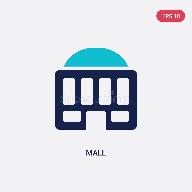 Two Color Mall Vector Icon from Entertainment and Arcade Concept ...