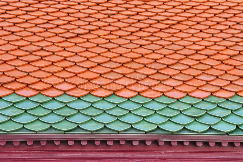 Two color roof tiles pattern