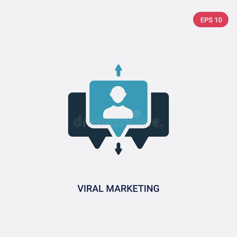 Two color viral marketing vector icon from search engine optimization concept. isolated blue viral marketing vector sign symbol vector illustration Two color viral marketing vector icon from search engine optimization concept. isolated blue viral marketing vector sign symbol vector illustration