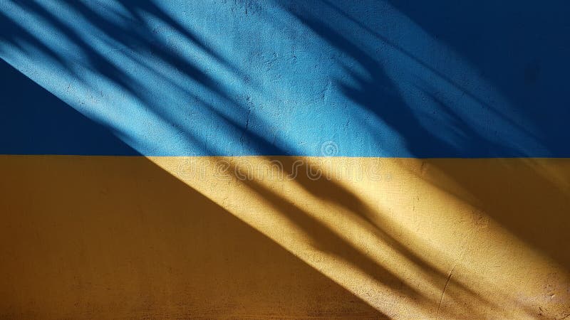 Two-colored wall with dark diagonal shadow stock photography