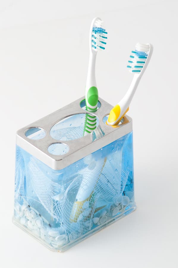 Two colorful toothbrush