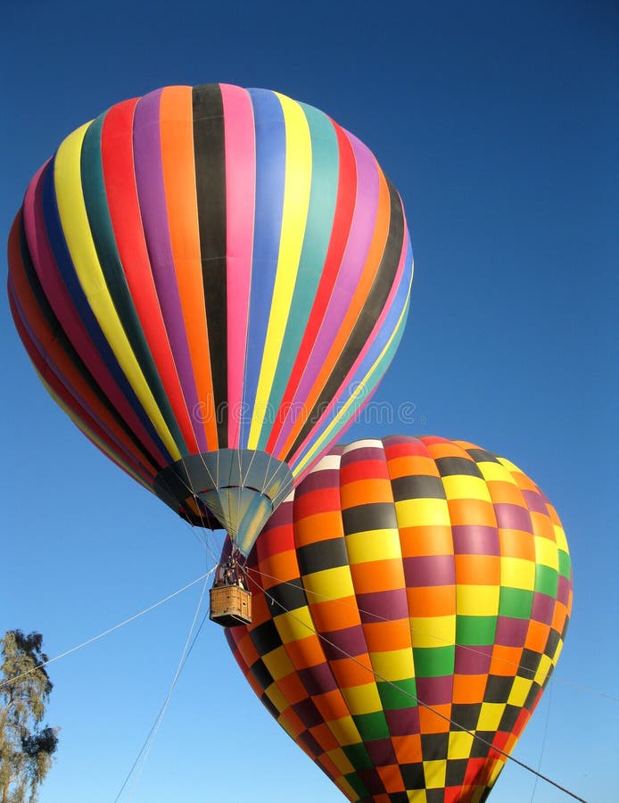 Two Peaceful Floating Hot Air Balloons Stock Photo Image of abstract