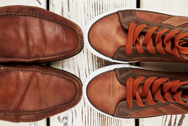 Two Comfortable Pairs of Shoes. Stock Photo - Image of leisure ...