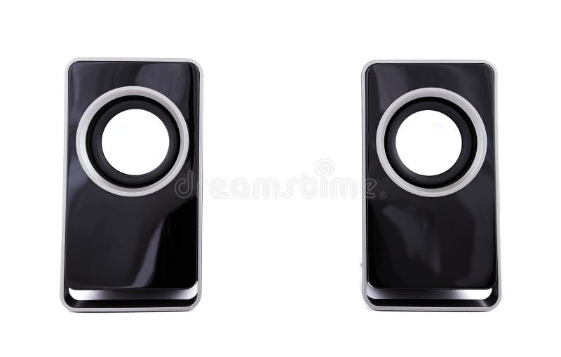 Two computer speakers