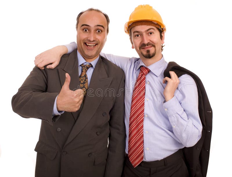 Two construction business men