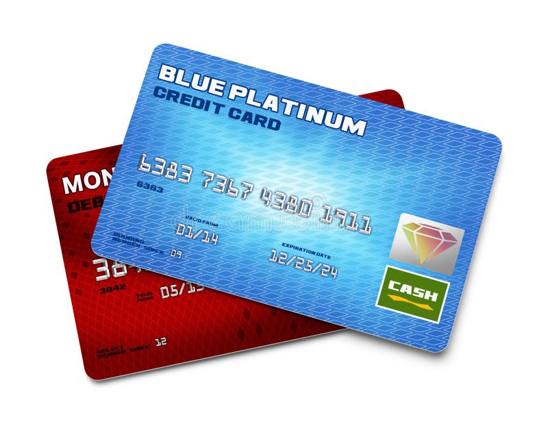 Two Credit Cards stock illustration. Illustration of concepts 38680581