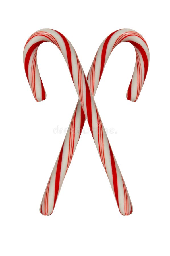 Two Crossed Candy Canes on White Stock Photo Image of festive, symbol