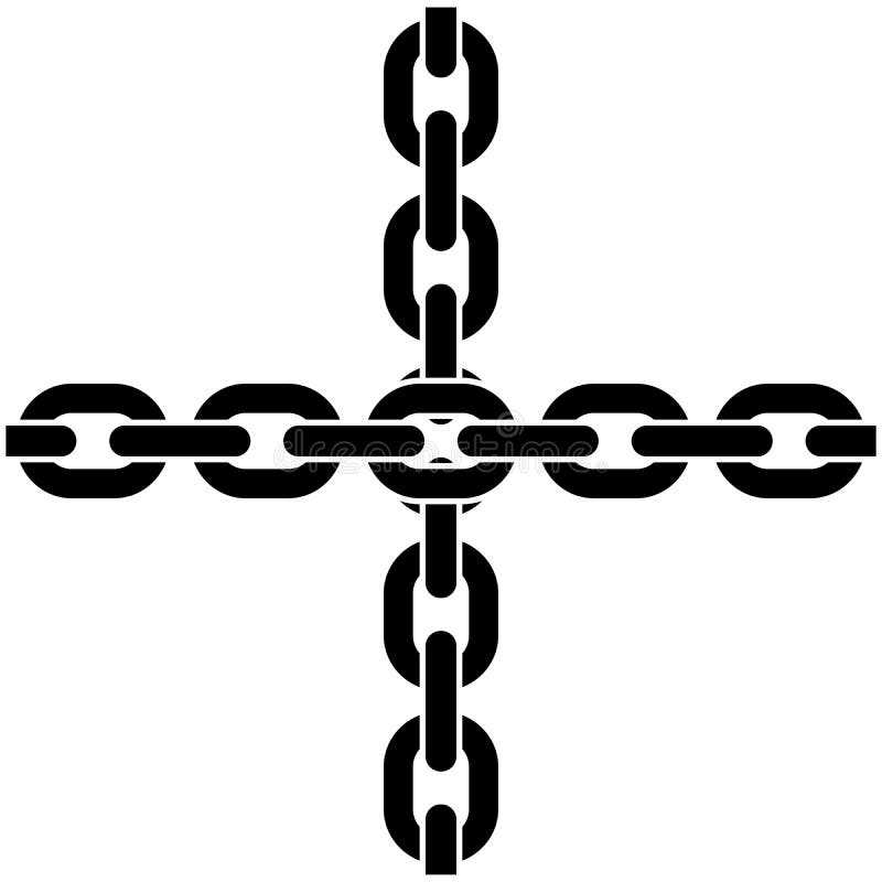 Crossed chains with lock stock illustration. Illustration of concept