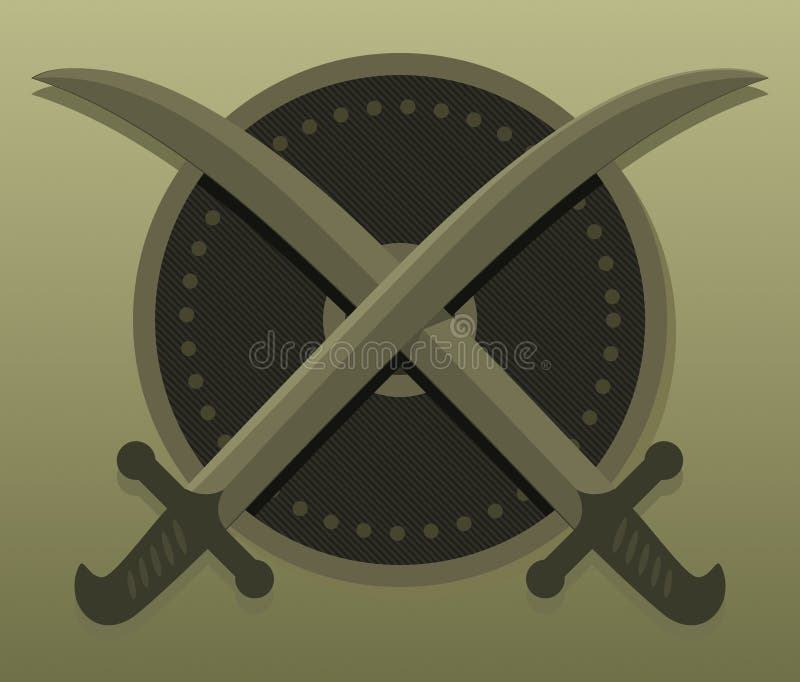 Crossed Swords Sabers Flat Illustration Stock Illustration - Download Image  Now - Sword, Crossing, Vector - iStock