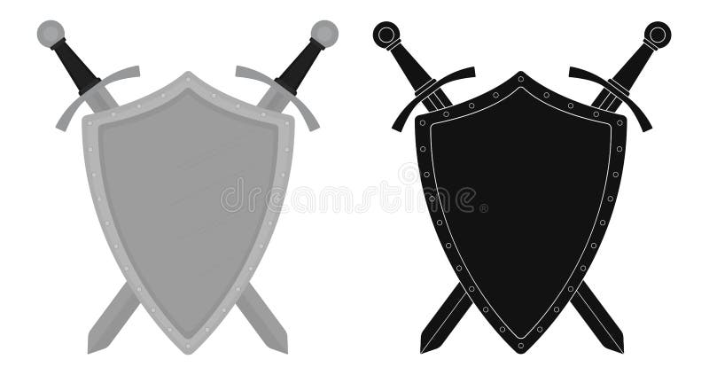 Crossed Swords Sketch Vector Illustration, Vectors