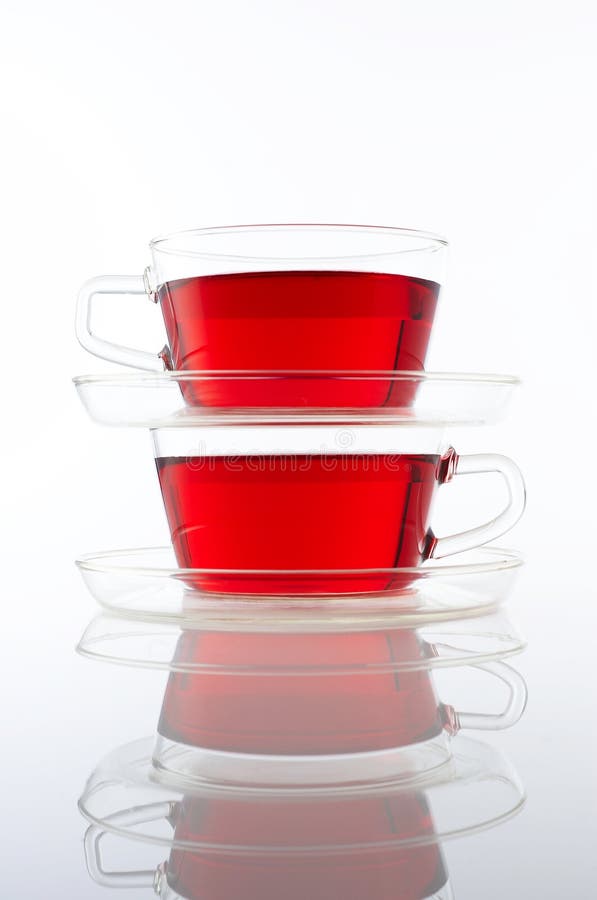 Two cups of tea stock photo. Image of close, detail, drink - 6965388